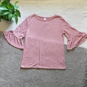 Mauve Bell sleeve top